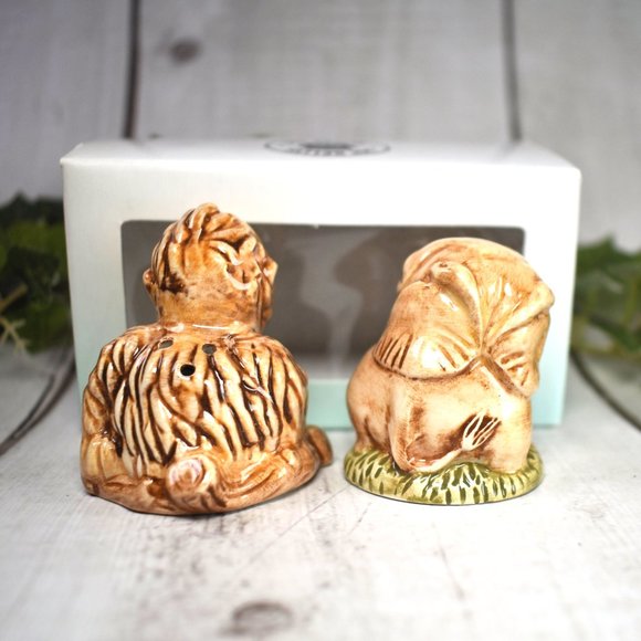 Harmony Ball Pot Bellys Elephant and Orangutan Monkey Salt and Pepper Shakers - Picture 3 of 5